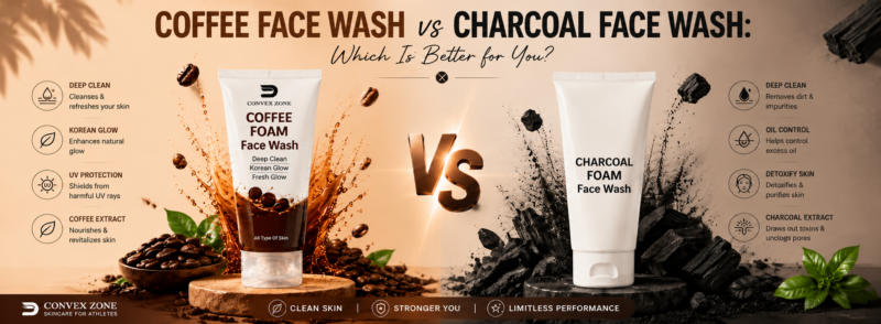 Coffee face wash vs charcoal face wash comparison